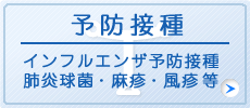 予防接種　インフルエンザ予防接種・肺炎球菌・麻疹・風疹　等